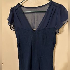 Express navy blue blouse